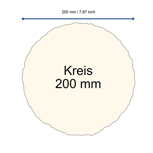 Büttenpapier Kreis 20cm - babyblau