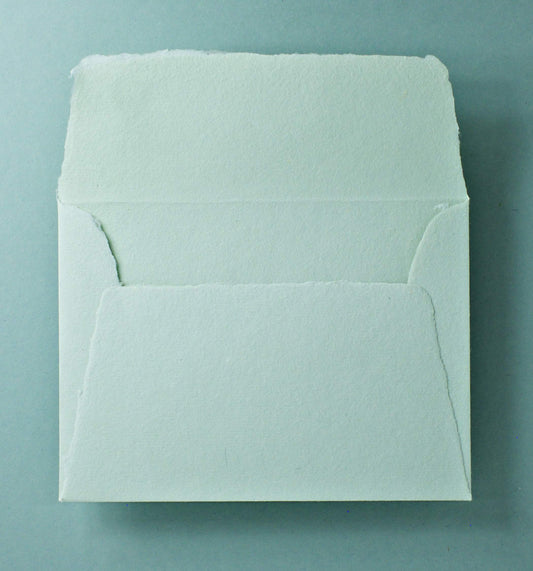 Büttenpapier-Umschlag C5 - Trapezlasche - mint