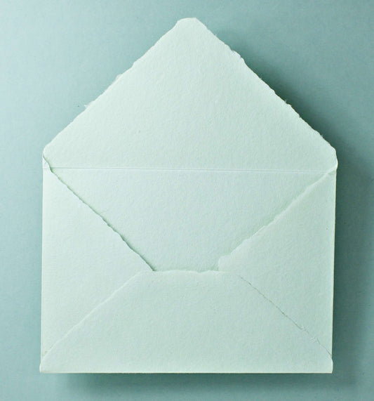Büttenpapier-Umschlag C5 - Dreieckslasche - mint