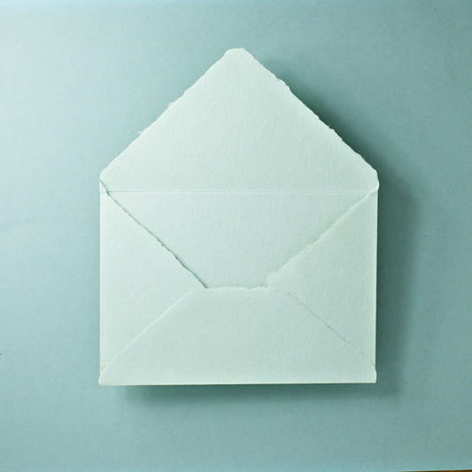 Büttenpapier-Umschlag C6 - Dreieckslasche - mint