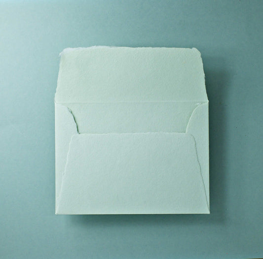 Büttenpapier-Umschlag C6 - Trapezlasche - mint