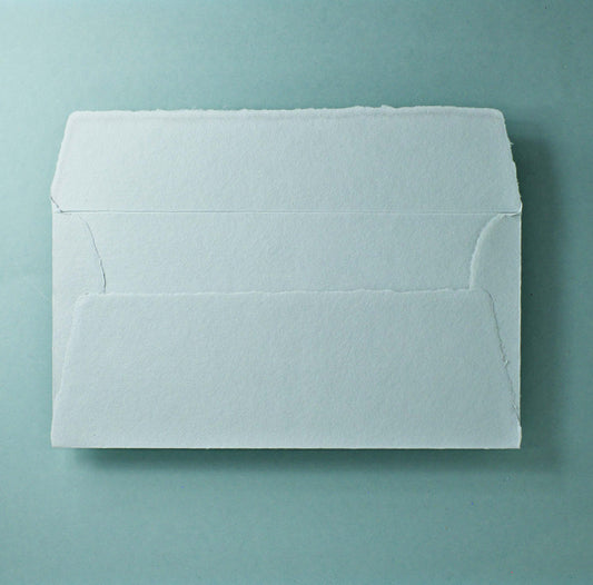 Büttenpapier-Umschlag DIN-lang - Trapezlasche - lichtgrau