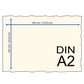 Büttenpapier DIN A2 schematische Darstellung mit Maßen