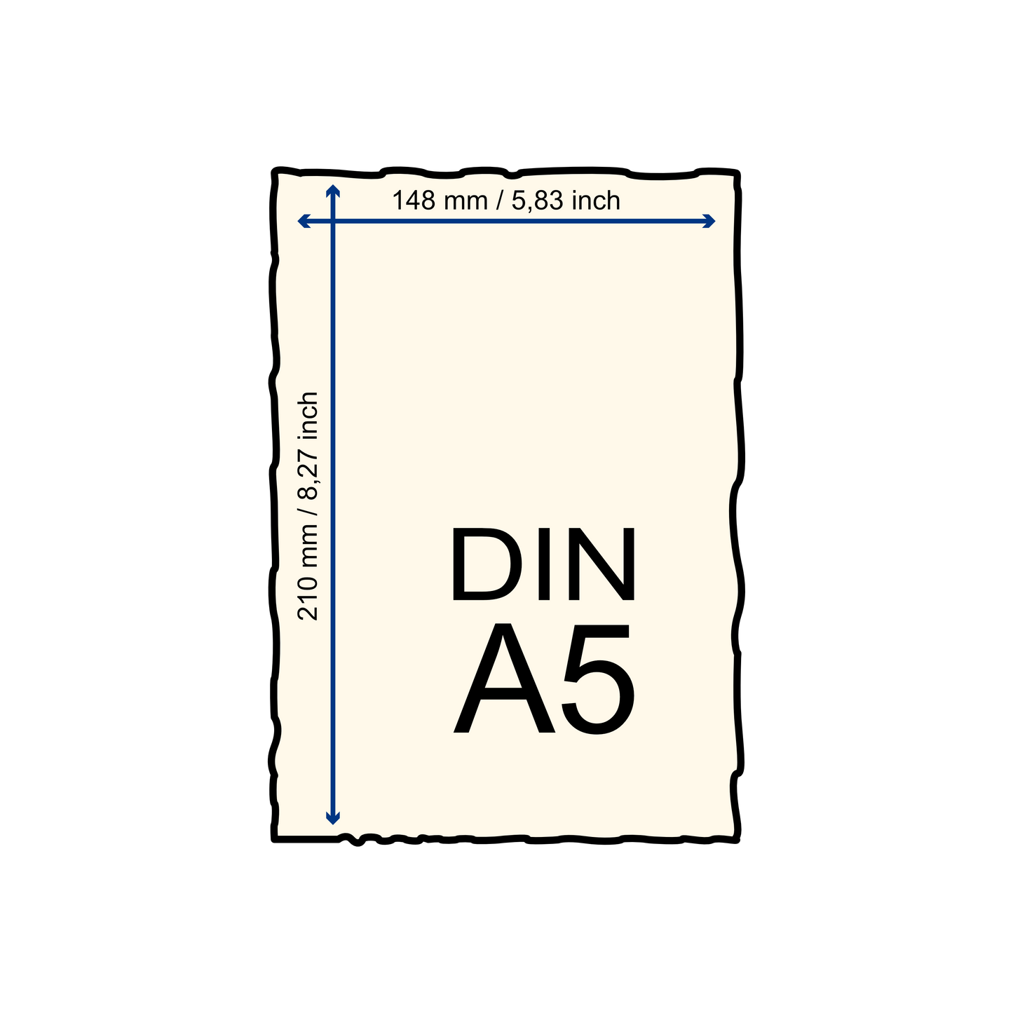 Büttenpapier DIN-A5 - naturweiß