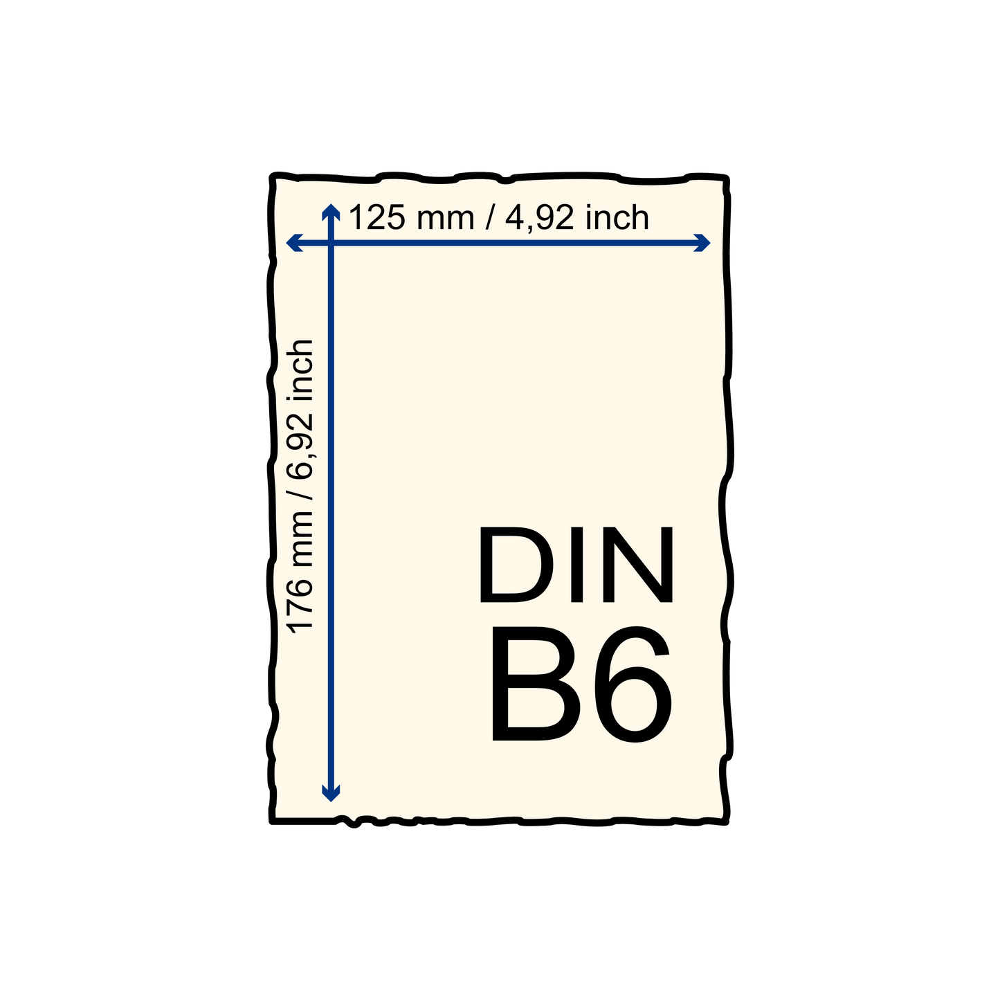 Büttenpapier DIN-B6 - naturweiß
