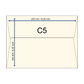 Büttenpapier-Umschlag C5 - Trapezlasche  - lichtgrau