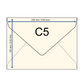 Büttenpapier-Umschlag C5 - Dreieckslasche  - sand