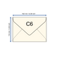 Büttenpapier-Umschlag C6 - Dreieckslasche - babyblau
