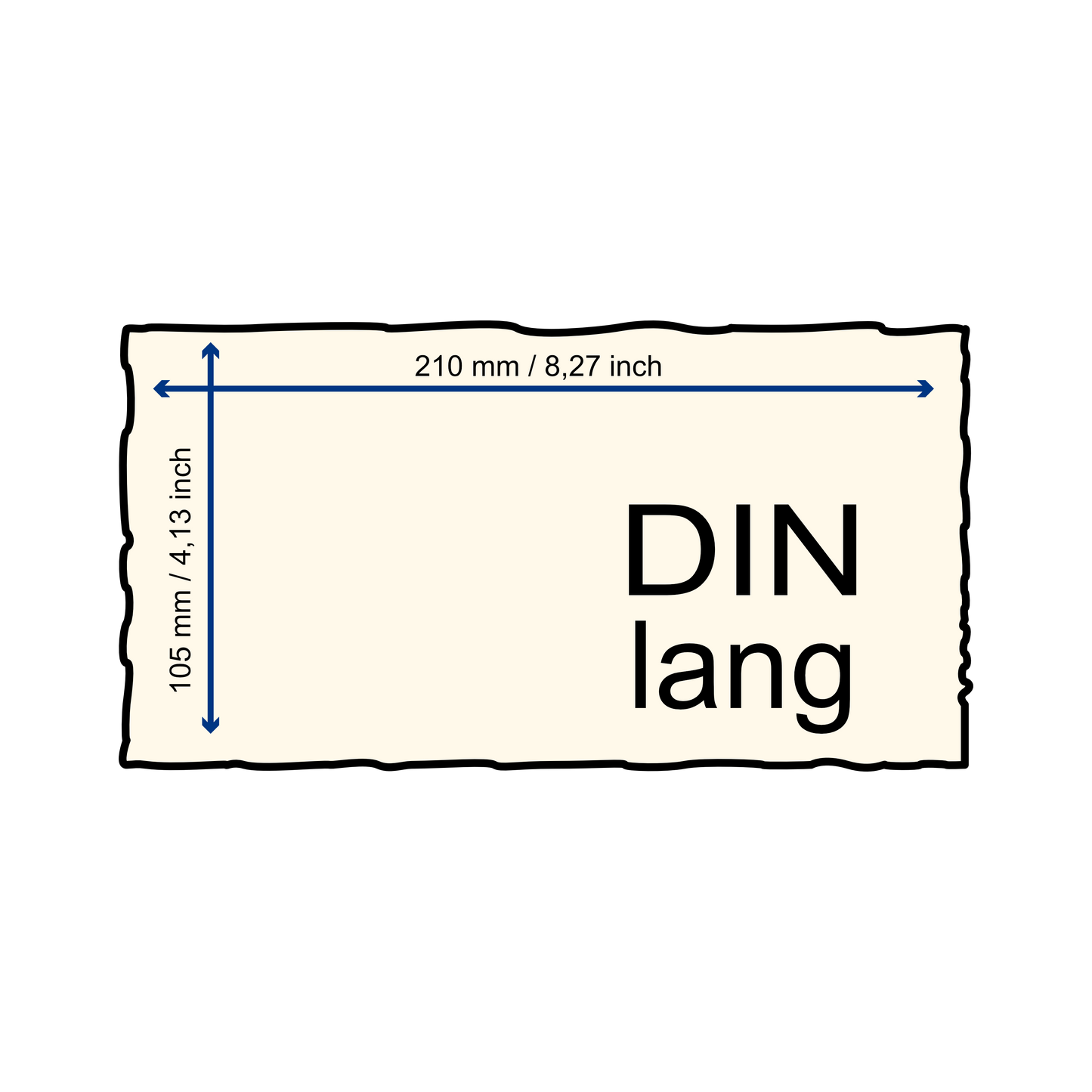 Büttenpapier DIN-lang - naturweiß