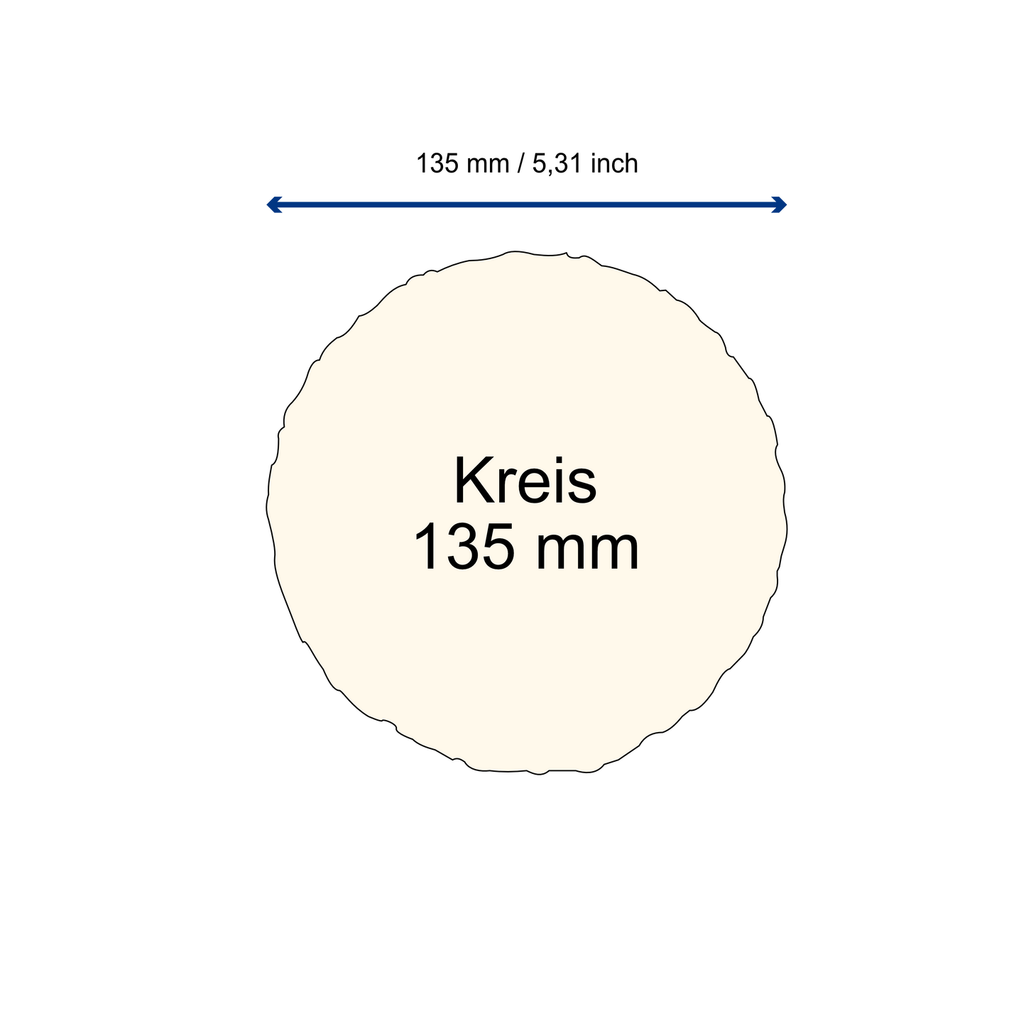 Büttenpapier Kreis 13,5cm - matcha
