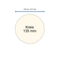 Büttenpapier Kreis 13,5cm - matcha
