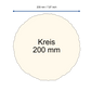 Büttenpapier Kreis 20cm - sand