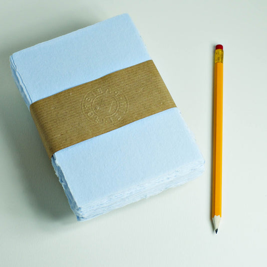 Büttenpapier DIN-C6 - babyblau