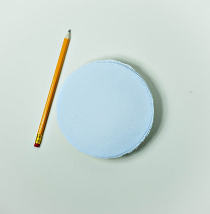 Büttenpapier Kreis 13,5cm - babyblau
