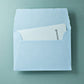 Büttenpapier-Umschlag B6 - Trapezlasche  - babyblau