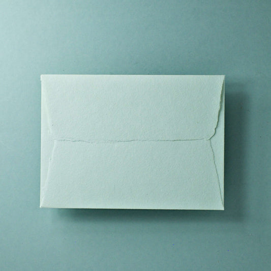 Büttenpapier-Umschlag B6 - Trapezlasche - mint
