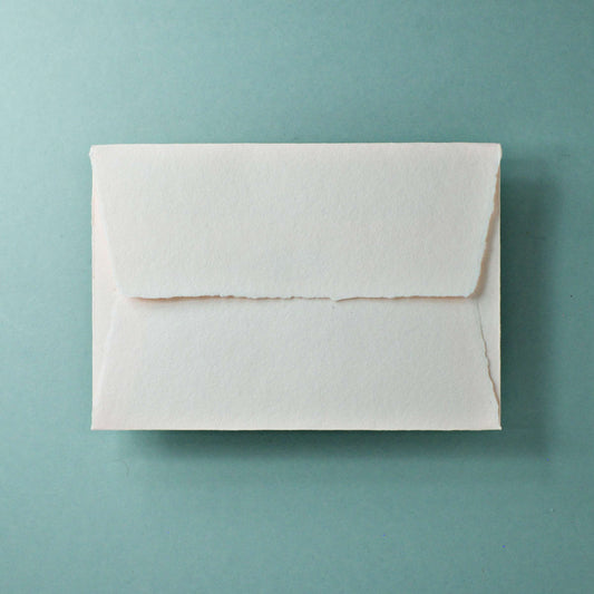 Büttenpapier-Umschlag B6 - Trapezlasche - rosé