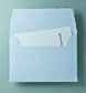 Büttenpapier-Umschlag C5 - Trapezlasche  - babyblau