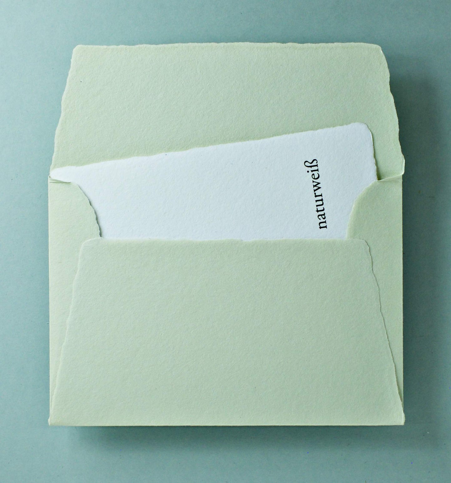 Büttenpapier-Umschlag C5 - Trapezlasche  - matcha
