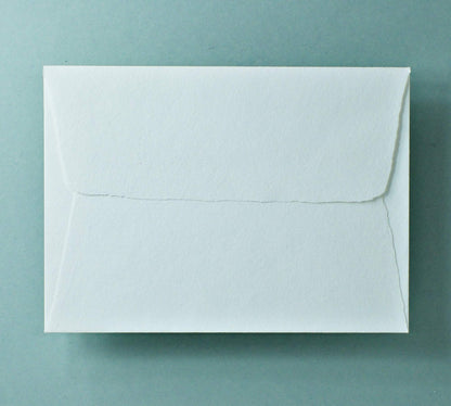 Büttenpapier-Umschlag C5 - Trapezlasche - naturweiß