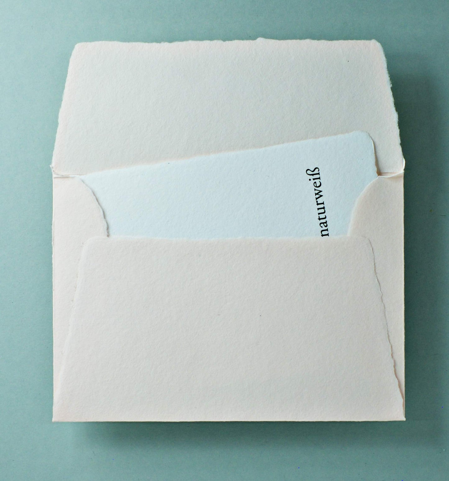 Büttenpapier-Umschlag C5 - Trapezlasche - rosé
