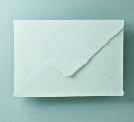 Büttenpapier-Umschlag C5 - Dreieckslasche - mint