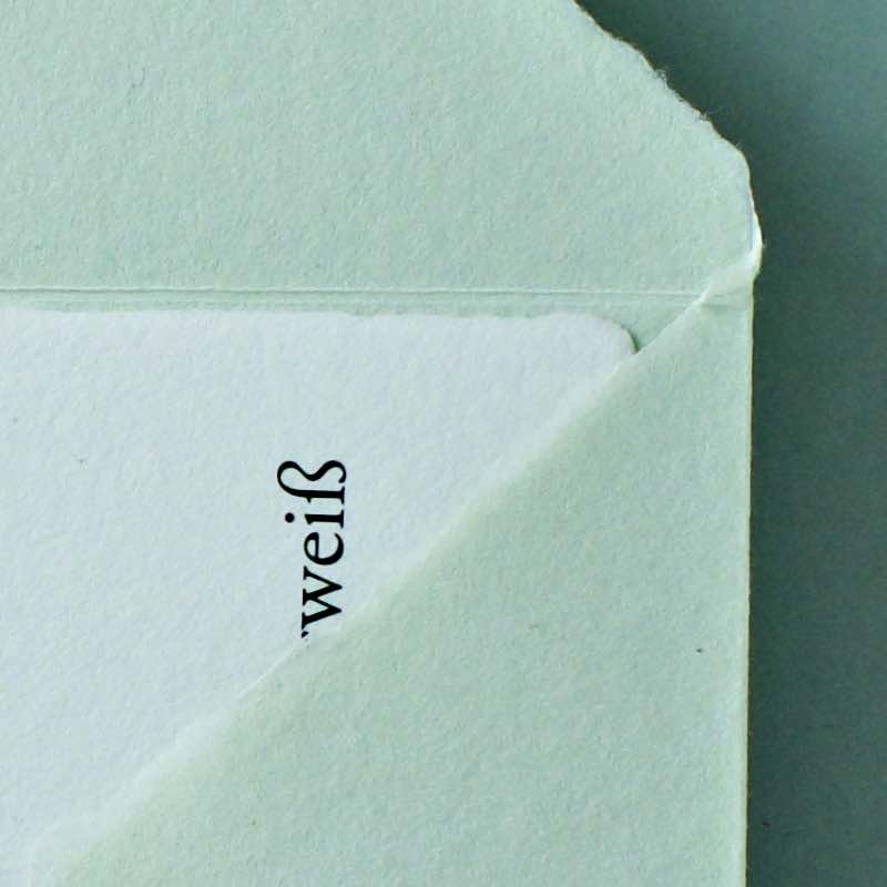 Büttenpapier-Umschlag C6 - Dreieckslasche - mint