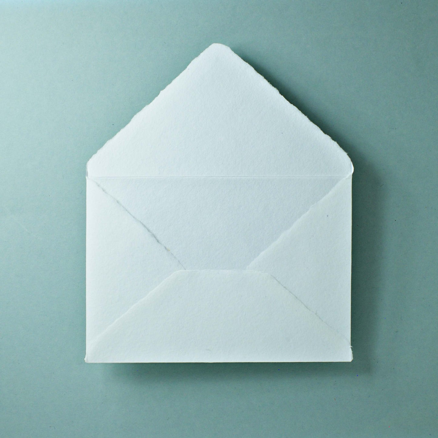 Büttenpapier-Umschlag C6 - Dreieckslasche - naturweiß