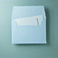 Büttenpapier-Umschlag C6 - Trapezlasche - babyblau