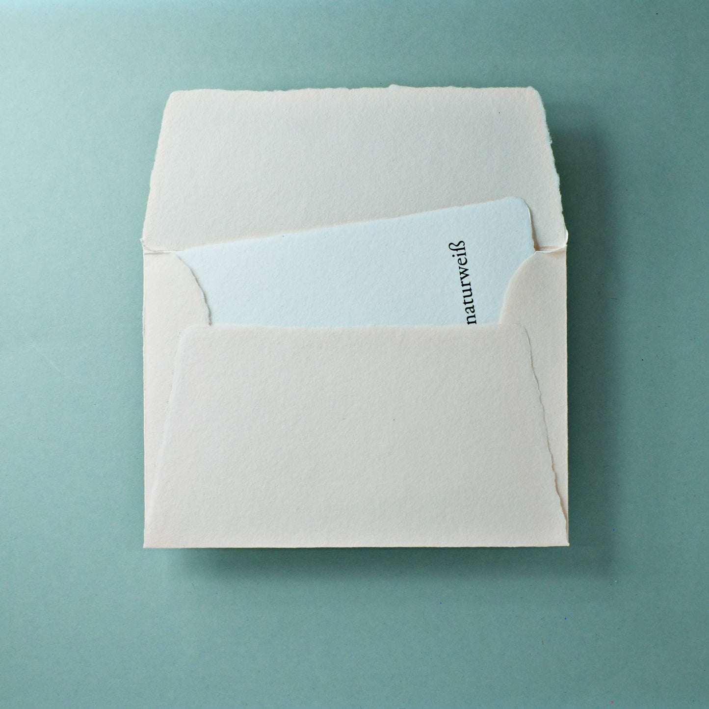 Büttenpapier-Umschlag C6 - Trapezlasche - rosé