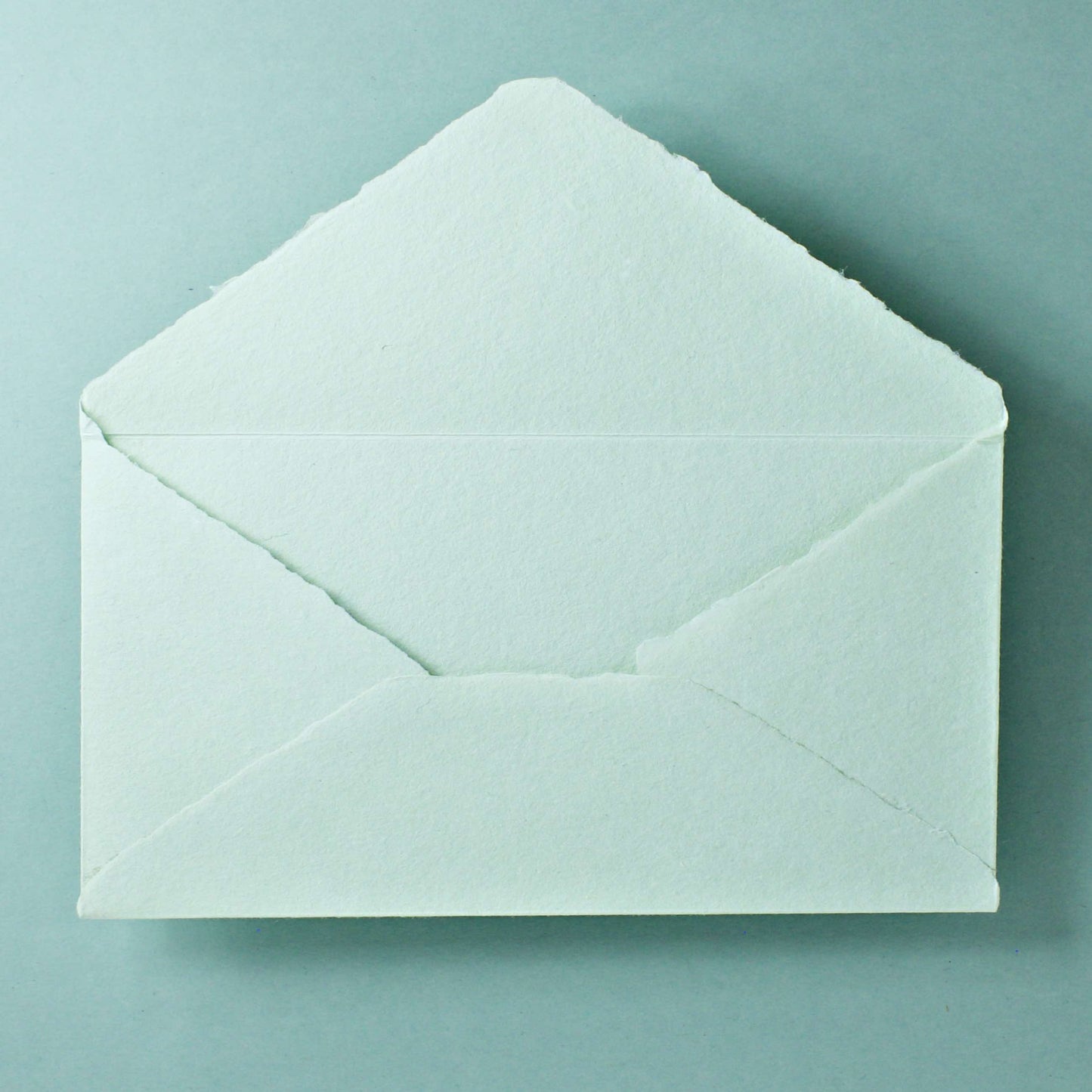 Büttenpapier-Umschlag DIN-lang - Dreieckslasche - mint