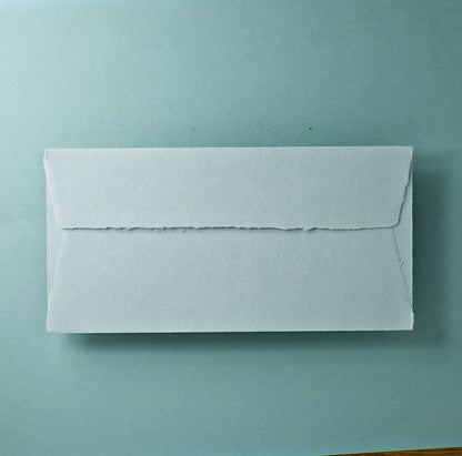 Büttenpapier-Umschlag DIN-lang - Trapezlasche - lichtgrau