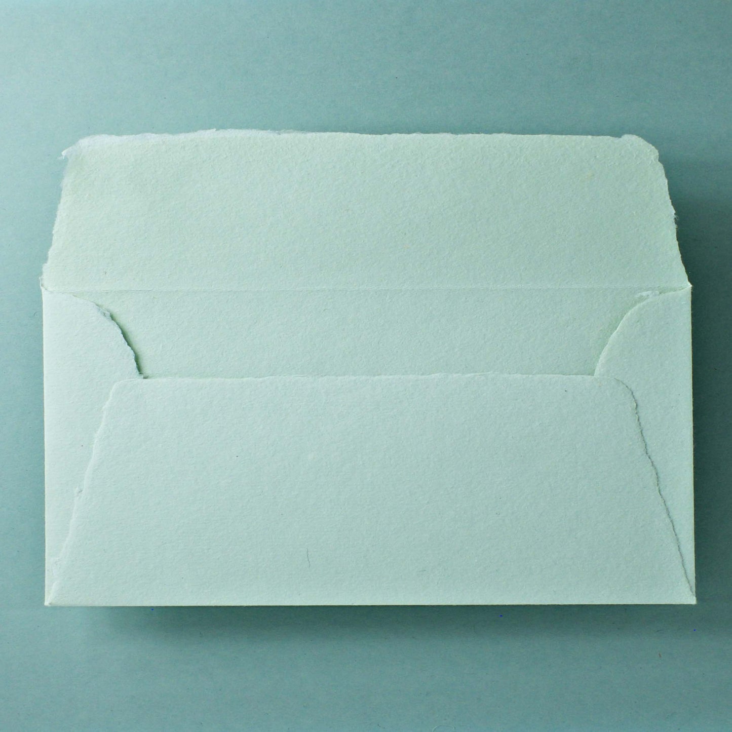 Büttenpapier-Umschlag DIN-lang - Trapezlasche - mint