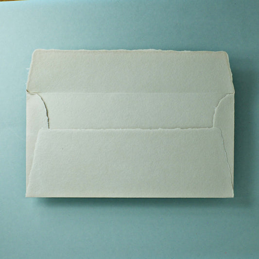 Büttenpapier-Umschlag DIN-lang - Trapezlasche - sand